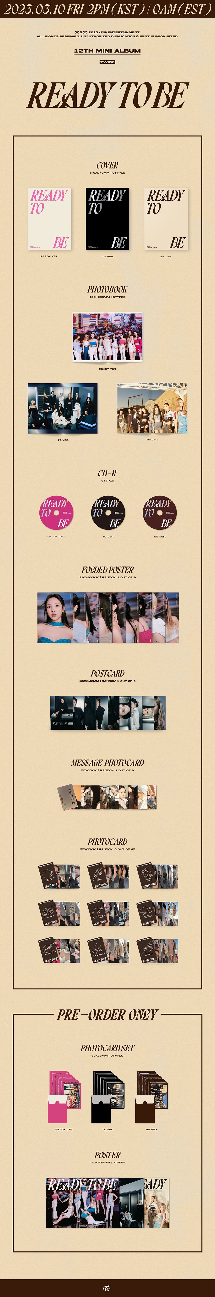 READY TO BE - Twice (ALBUM - CD)