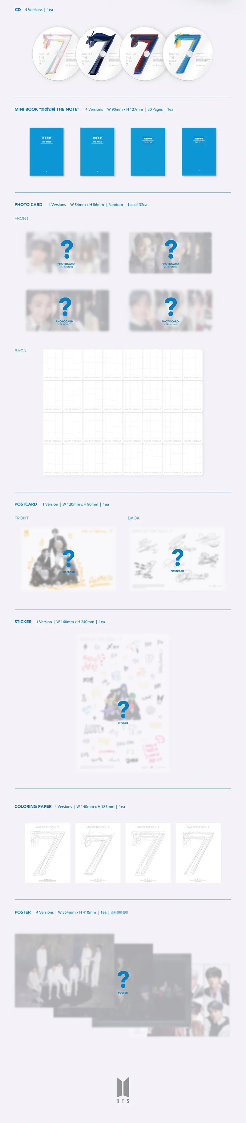 MAP OF THE SOUL : 7 - BTS (ALBUM - CD)