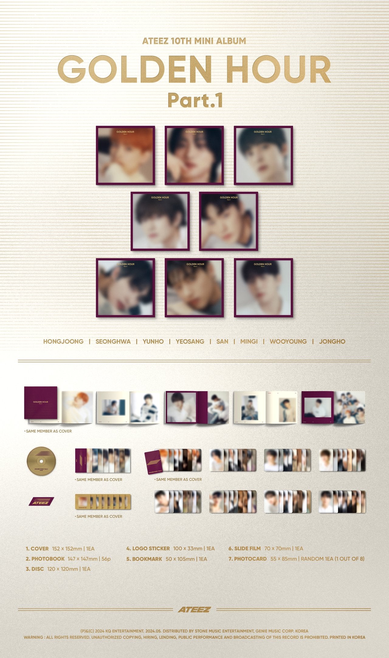GOLDEN HOUR PART.1 (Digipack Ver.) - Ateez (ALBUM - CD)