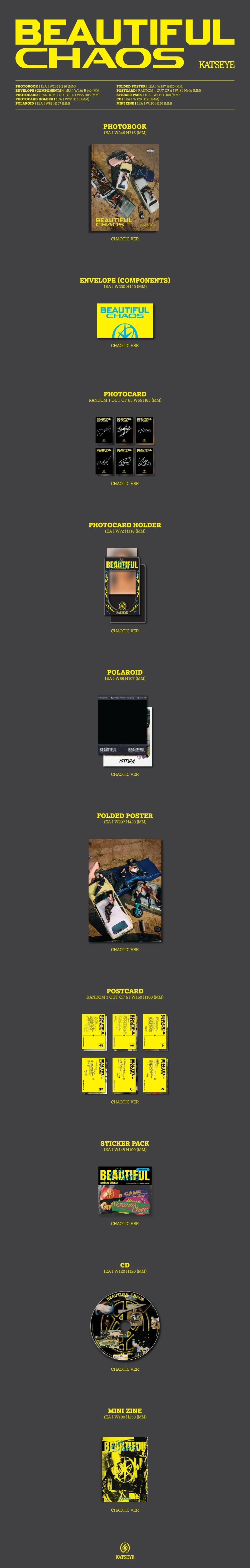 BEAUTIFUL CAOS - Katseye (ALBUM - CD)