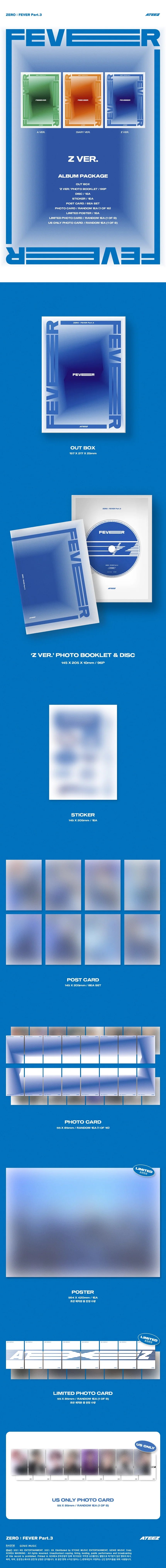 ZERO : FEVER PART.3 - Ateez (ALBUM - CD)