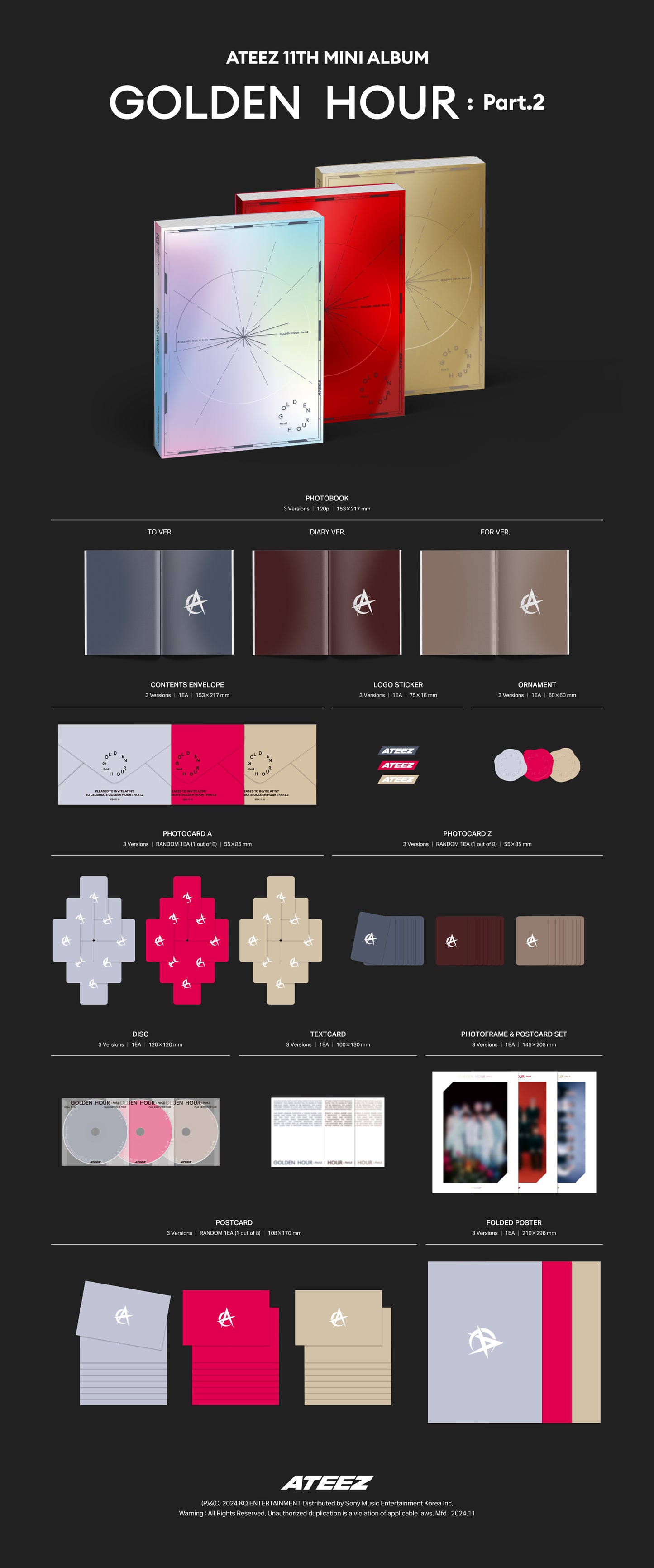 GOLDEN HOUR PART.2 - Ateez (ALBUM - CD)