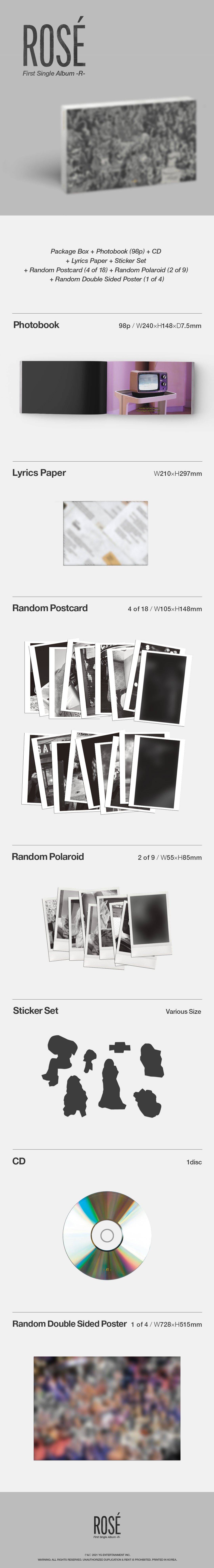 R - Rosé (Black Pink) (ALBUM - CD)