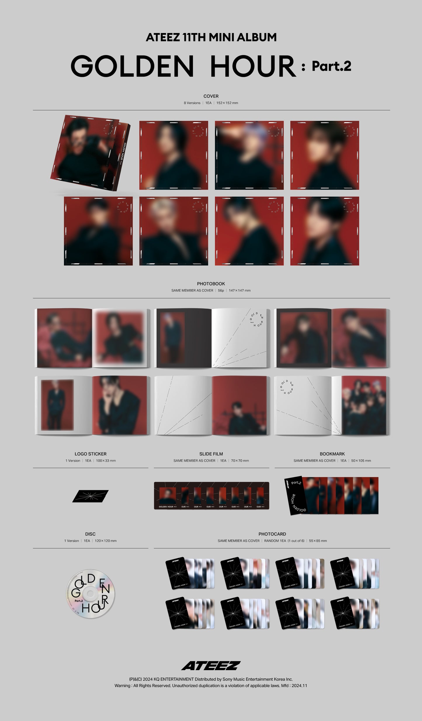 GOLDEN HOUR PART.2 (Digipack Ver.) - Ateez (ALBUM - CD)