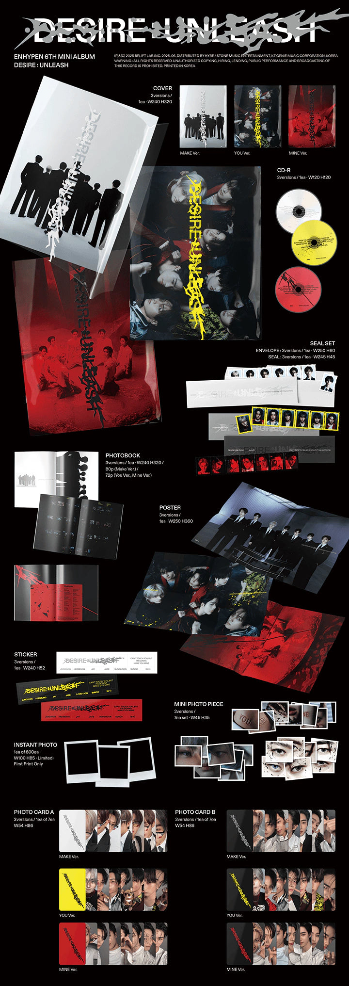 DESIRE : UNLEASH - Enhypen (ALBUM - CD)