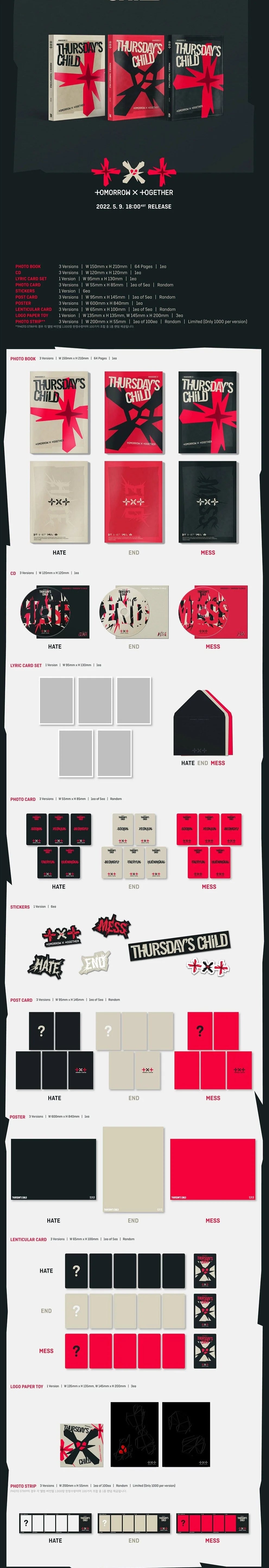 MINISODE 2 : THURSDAY'S CHILD - TXT (ALBUM - CD)